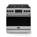 36 Inch Professional Gas Range with Tilt Panel Touch Control in Stainless Steel/Black | Gordon Ramsay Series