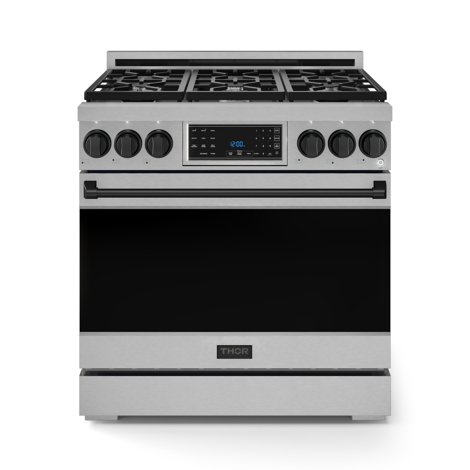 36 Inch Professional LP Range with Tilt Panel Touch Control in Stainless Steel/Black | Gordon Ramsay Series