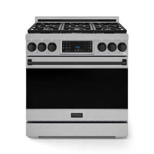 36 Inch Professional LP Range with Tilt Panel Touch Control in Stainless Steel/Black | Gordon Ramsay Series