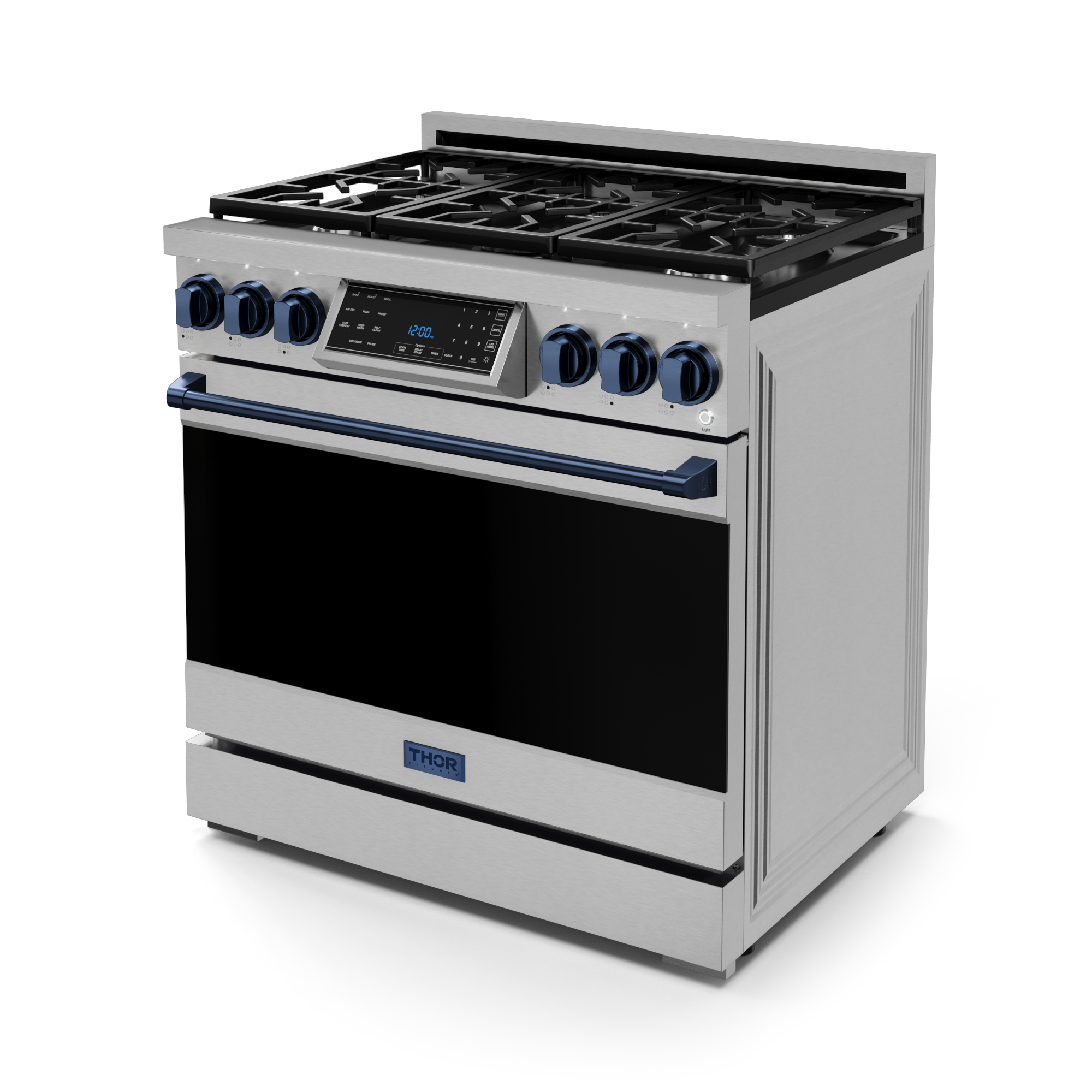 36 Inch Professional LP Range with Tilt Panel Touch Control in Stainless Steel/Blue | Gordon Ramsay Series
