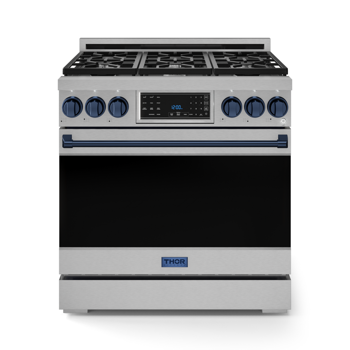 36-Inch Stainless Steel/Blue Pro-Style Gas Range | Gordon Ramsay