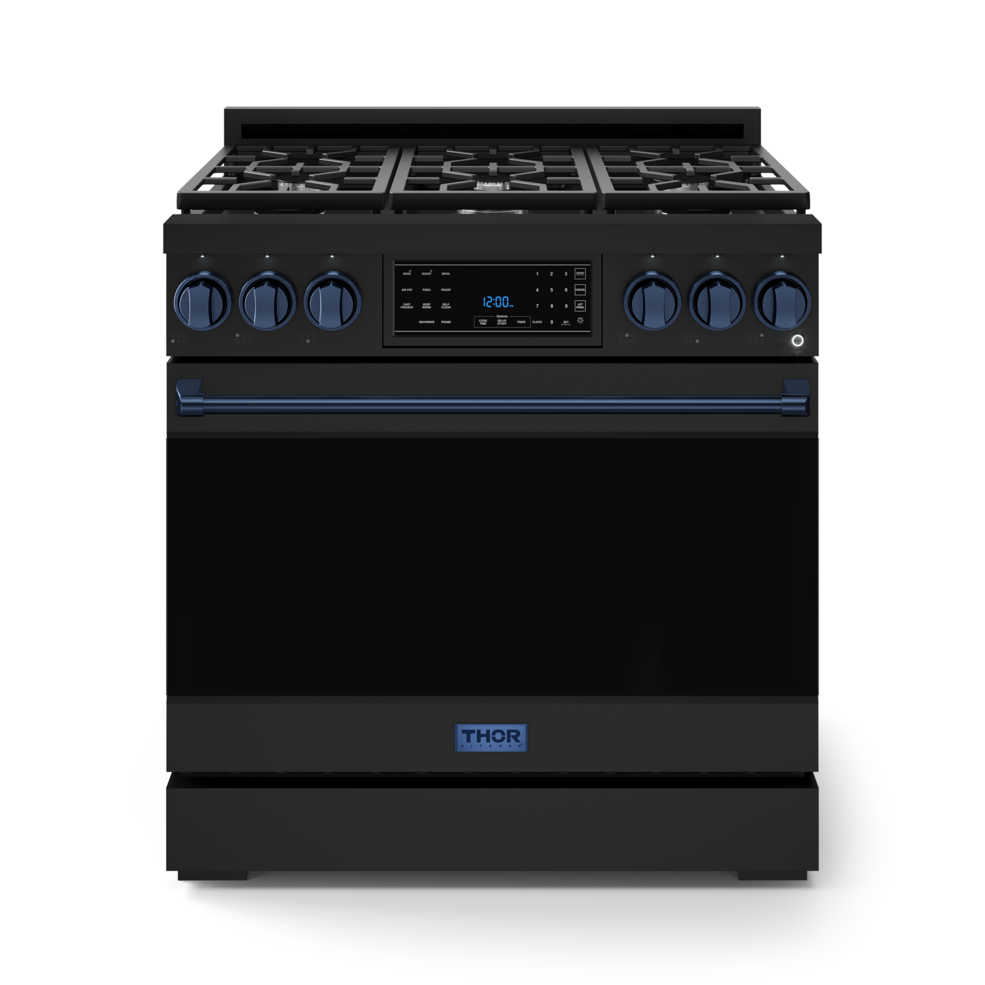 36 Inch Professional LP Range with Tilt Panel Touch Control in Stainless Black/Blue | Gordon Ramsay Series