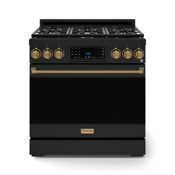 36-Inch Black/Bronze Pro-Style Gas Range | Gordon Ramsay