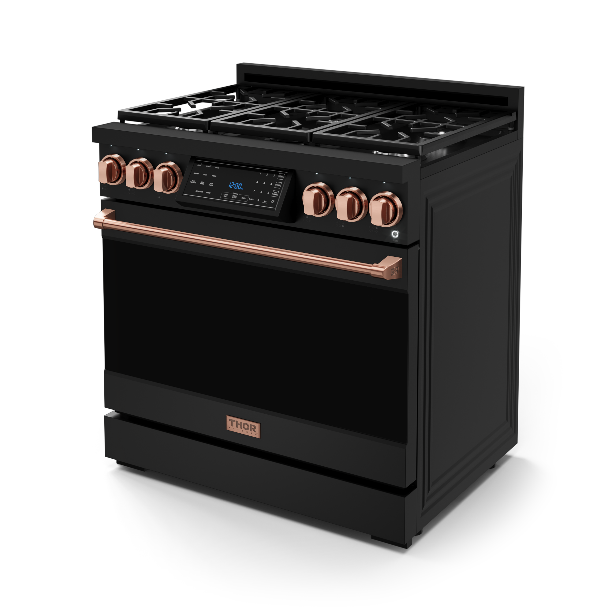 36 Inch Professional LP Range with Tilt Panel Touch Control in Black/Rose Gold | Gordon Ramsay Series