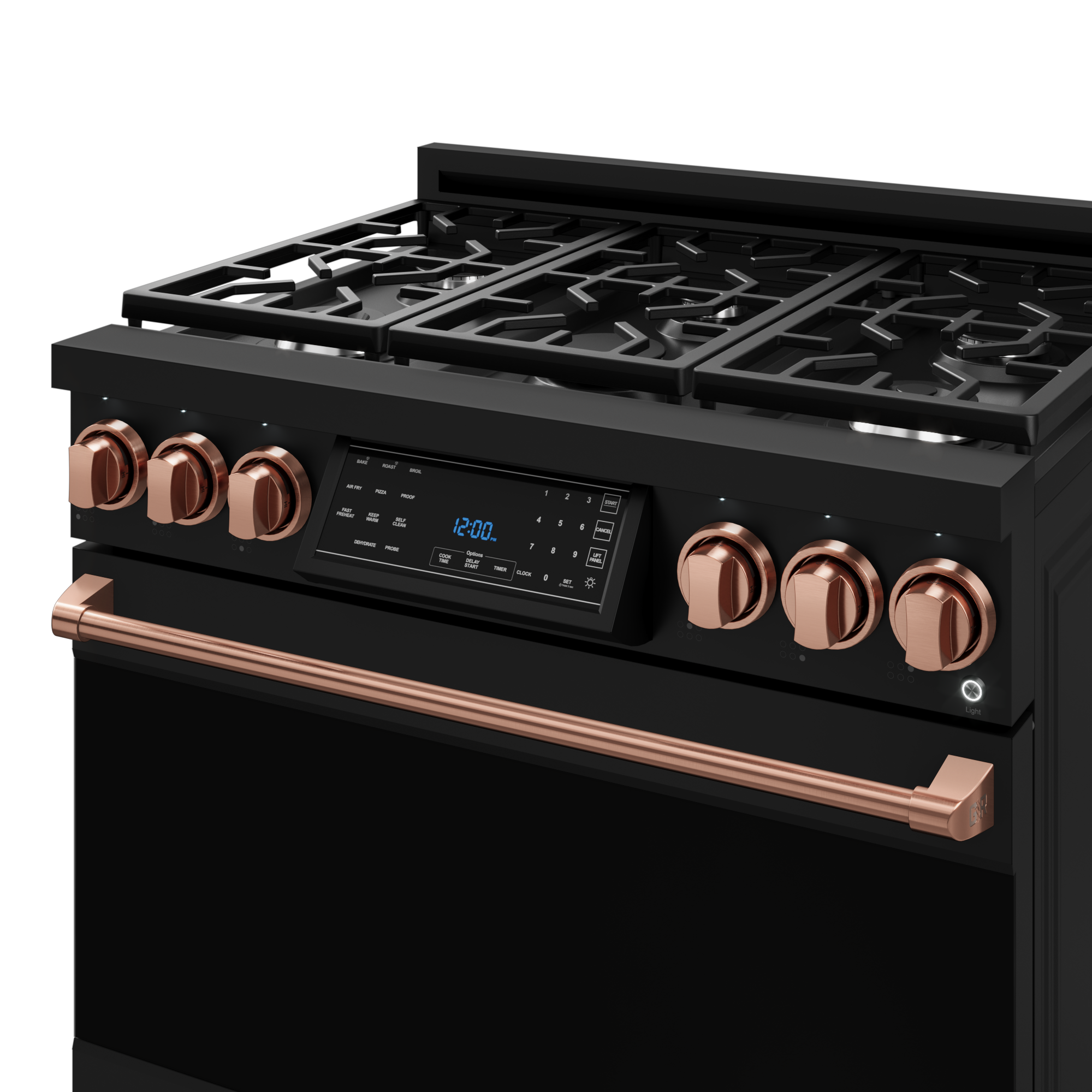 36 Inch Professional LP Range with Tilt Panel Touch Control in Black/Rose Gold | Gordon Ramsay Series