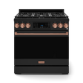 36 Inch Professional LP Range with Tilt Panel Touch Control in Black/Rose Gold | Gordon Ramsay Series