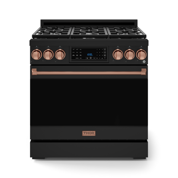 36-Inch Black/Rose Gold Pro-Style Gas Range | Gordon Ramsay