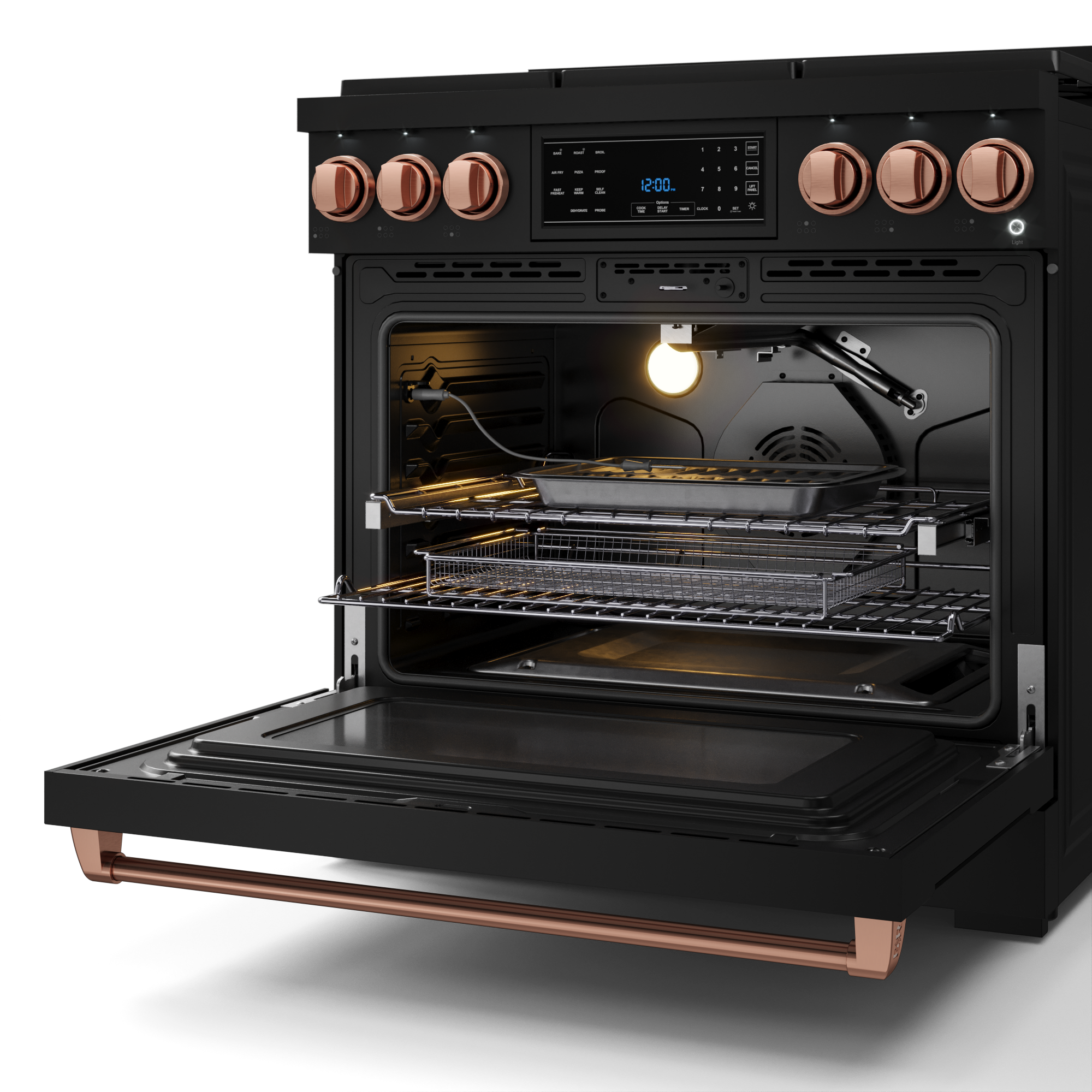 36 Inch Professional LP Range with Tilt Panel Touch Control in Black/Rose Gold | Gordon Ramsay Series