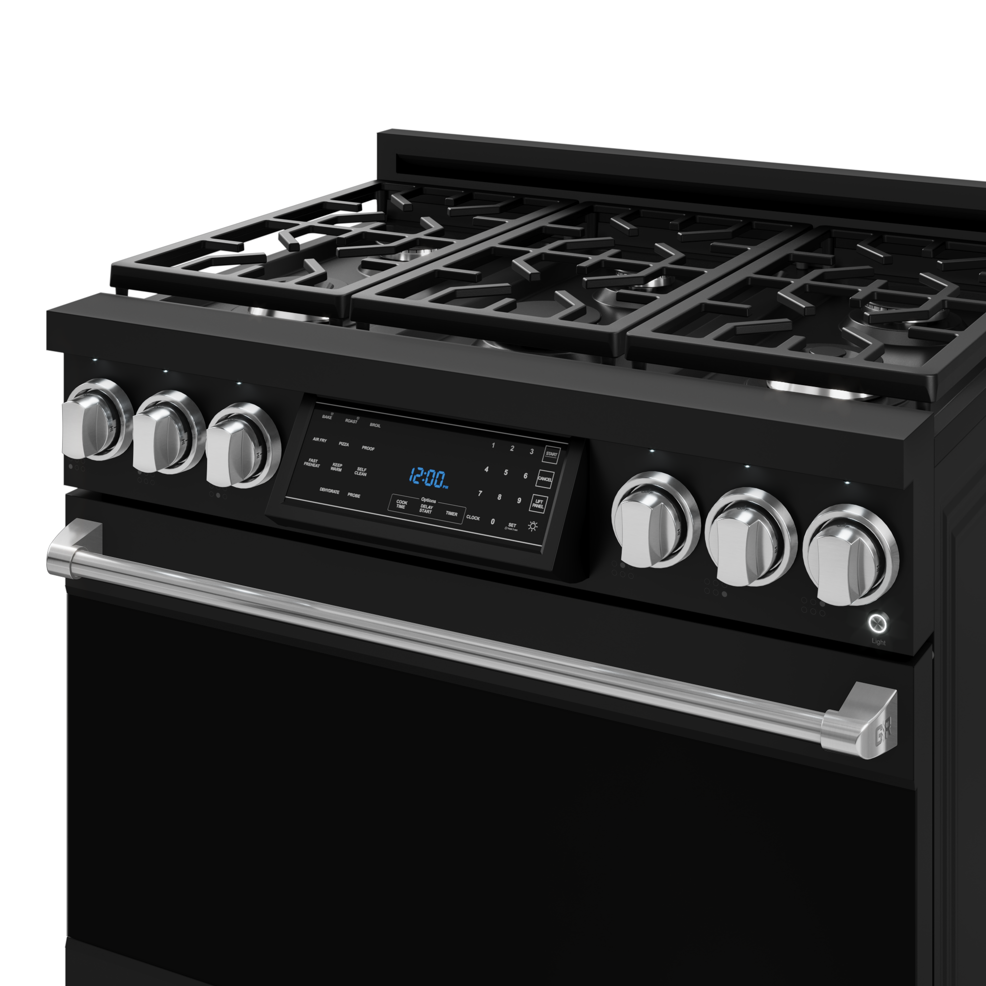 36 Inch Professional LP Range with Tilt Panel Touch Control in Stainless Black/Stainless Steel | Gordon Ramsay Series - RSG36BLP-SS