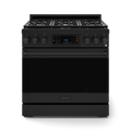 36 Inch Professional Gas Range with Tilt Panel Touch Control in Black | Gordon Ramsay Series