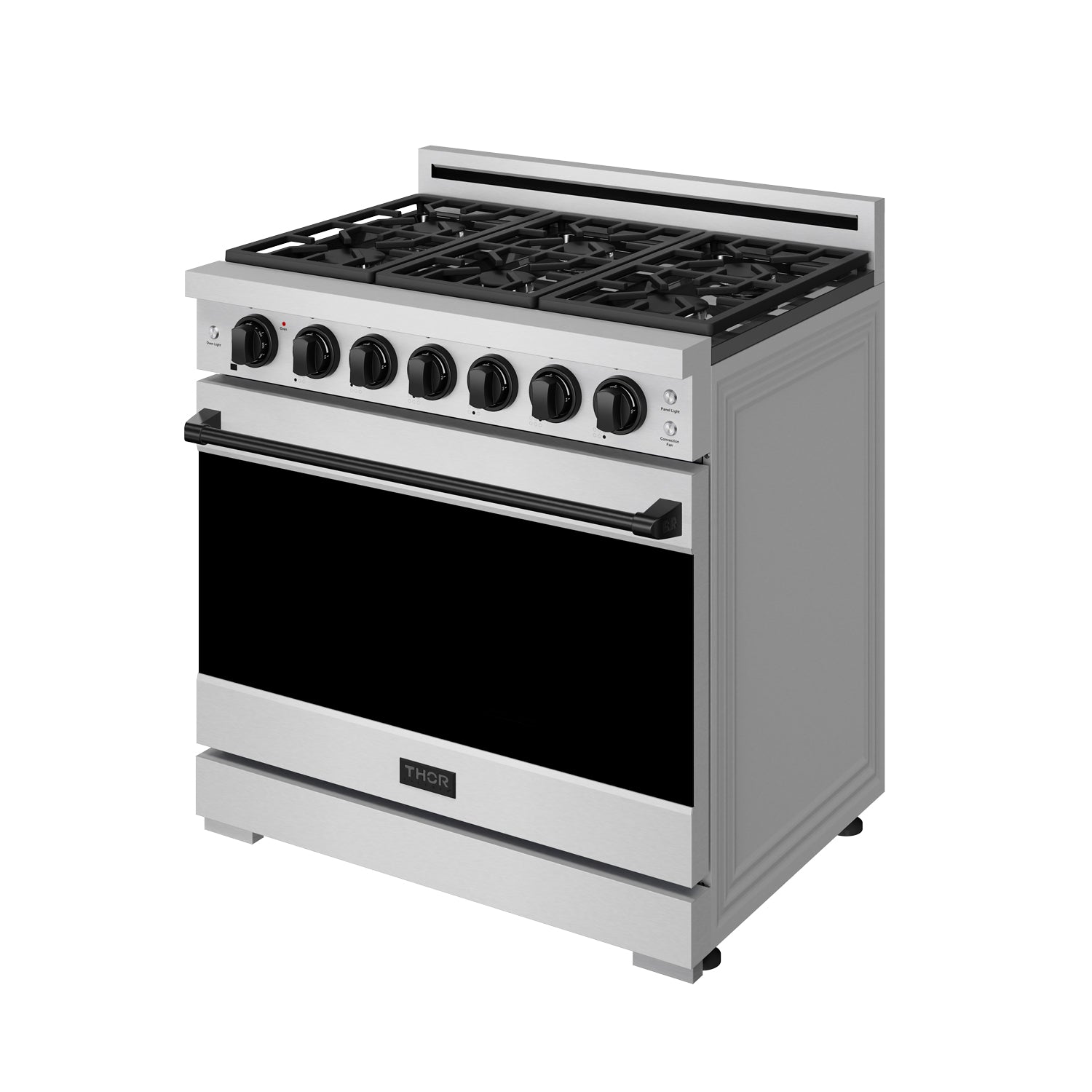 36 Inch Professional Gas Range with Precision Knob in Stainless Steel and Black | Gordon Ramsay Series