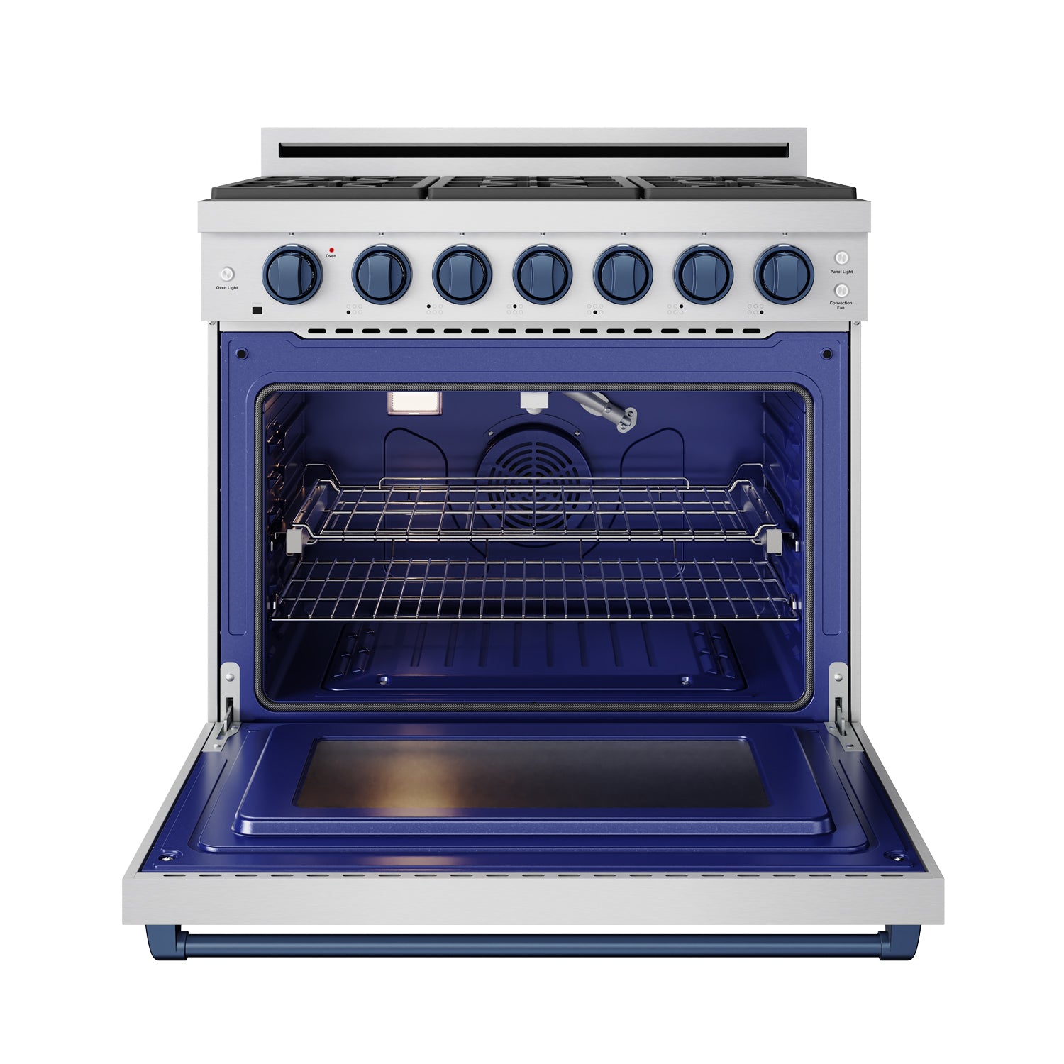 36 Inch Professional Gas Range with Precision Knob in Stainless Steel and Blue | Gordon Ramsay Series