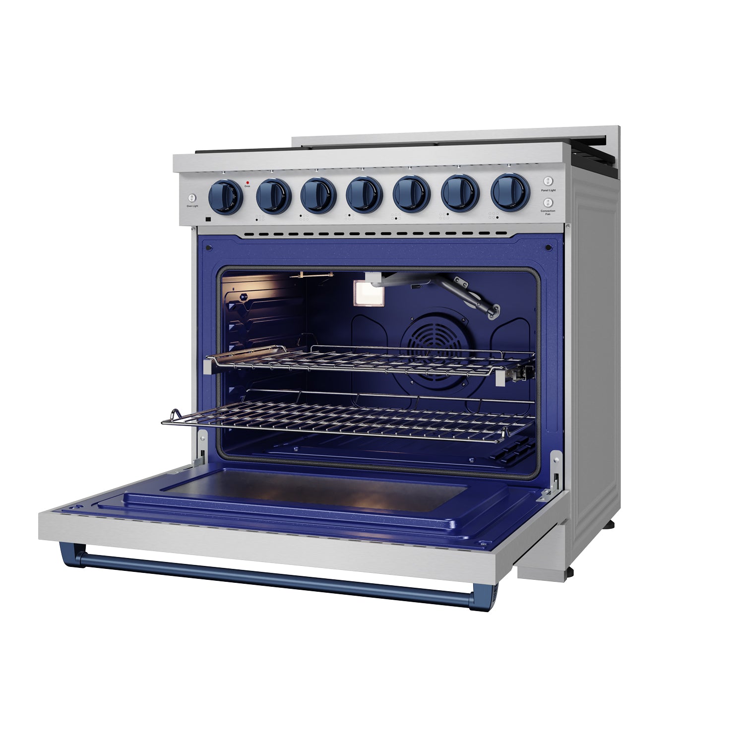 36 Inch Professional Gas Range with Precision Knob in Stainless Steel and Blue | Gordon Ramsay Series