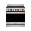 36 Inch Professional Gas Range with Precision Knob in Stainless Steel and Rose Gold | Gordon Ramsay Series