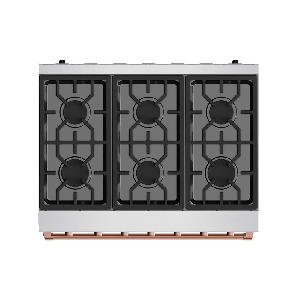 36 Inch Professional Gas Range with Precision Knob in Stainless Steel and Rose Gold | Gordon Ramsay Series