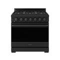 36 Inch Professional Gas Range with Precision Knob Control in Black | Gordon Ramsay Series