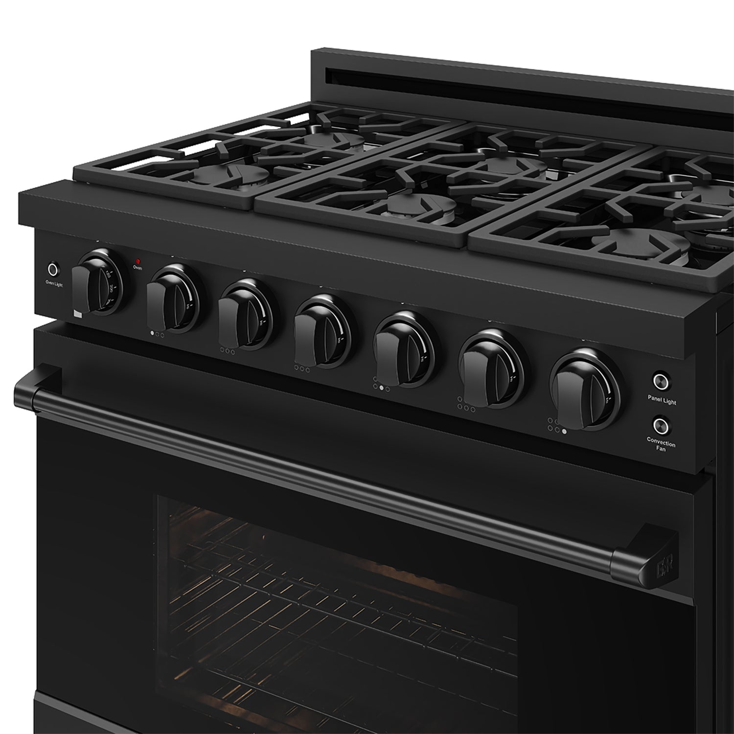 Buy 36 Inch Black Gas Range with Precision Knob (RSG36PB) | Gordon