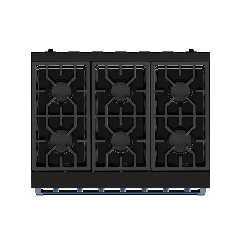36 Inch Professional Gas Range with Precision Knob in Black and Blue | Gordon Ramsay Series