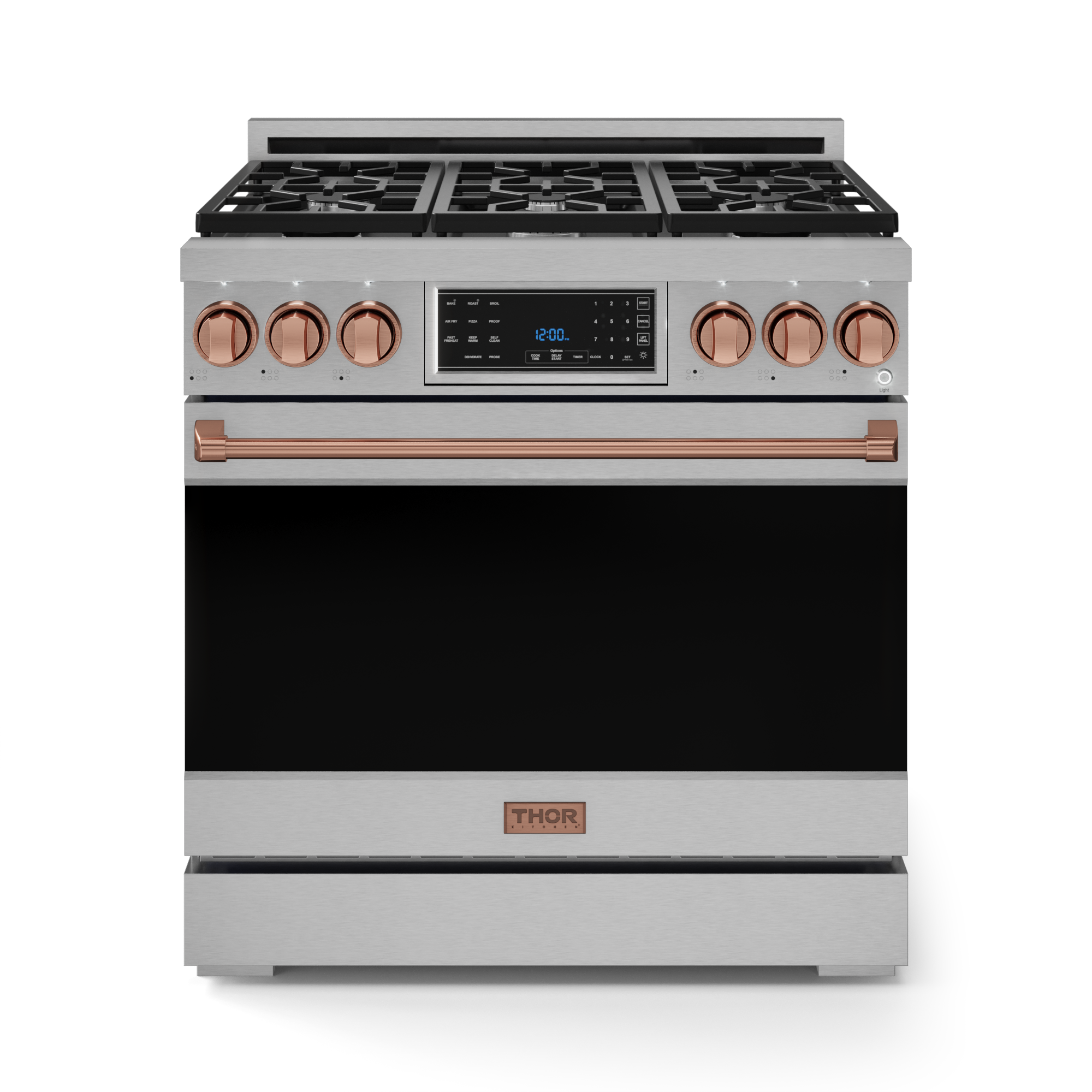 36 Inch Professional Gas Range with Tilt Panel Touch Control in Stainless Steel/Rose Gold | Gordon Ramsay Series