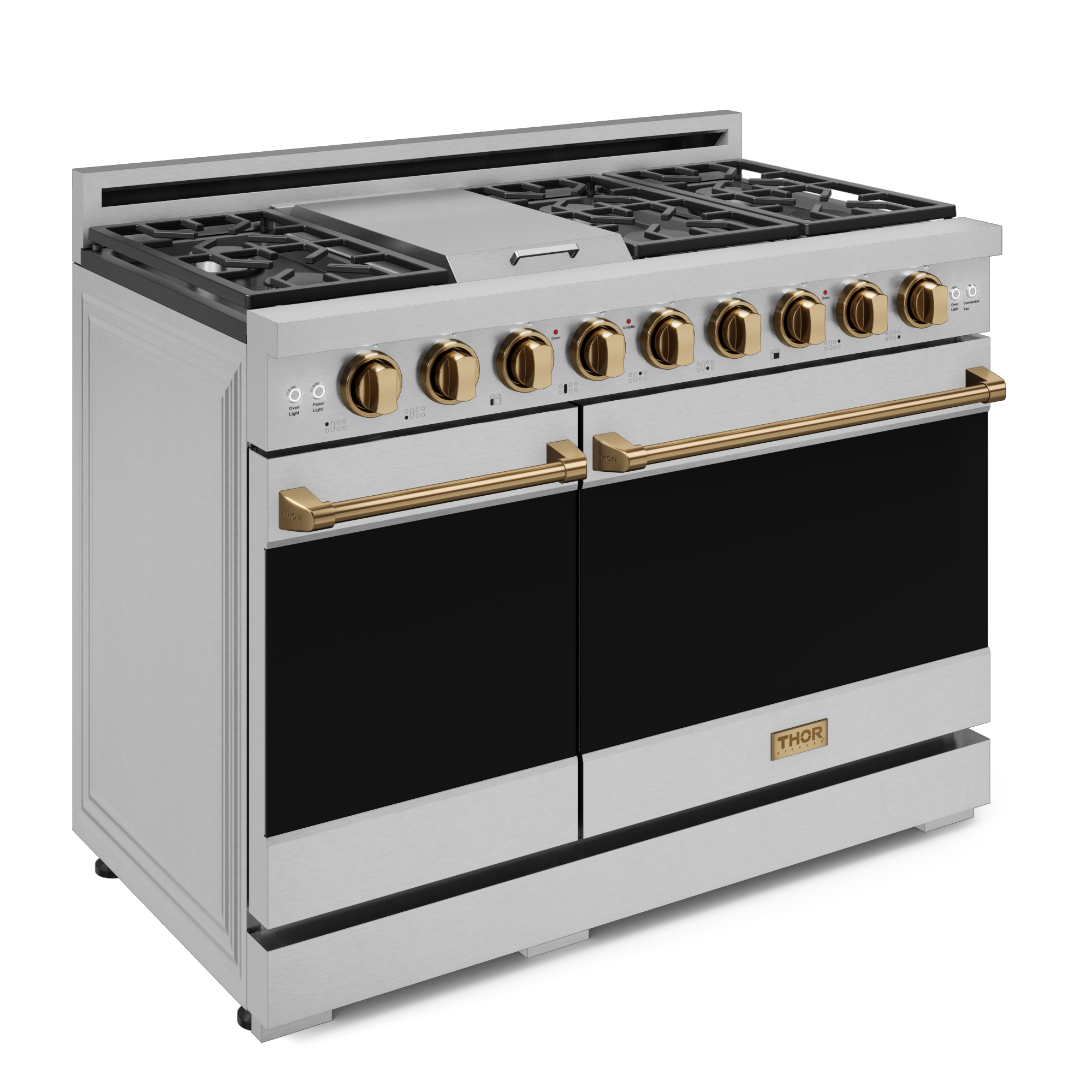 48 Inch Professional Gas Range with Pro-Style Knobs in Stainless Steel/Bronze | Gordon Ramsay Series - RSG48E-BRZ
