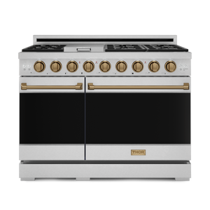 48 Inch Professional LP Range with Pro-Style Knobs in Stainless Steel/Bronze | Gordon Ramsay Series