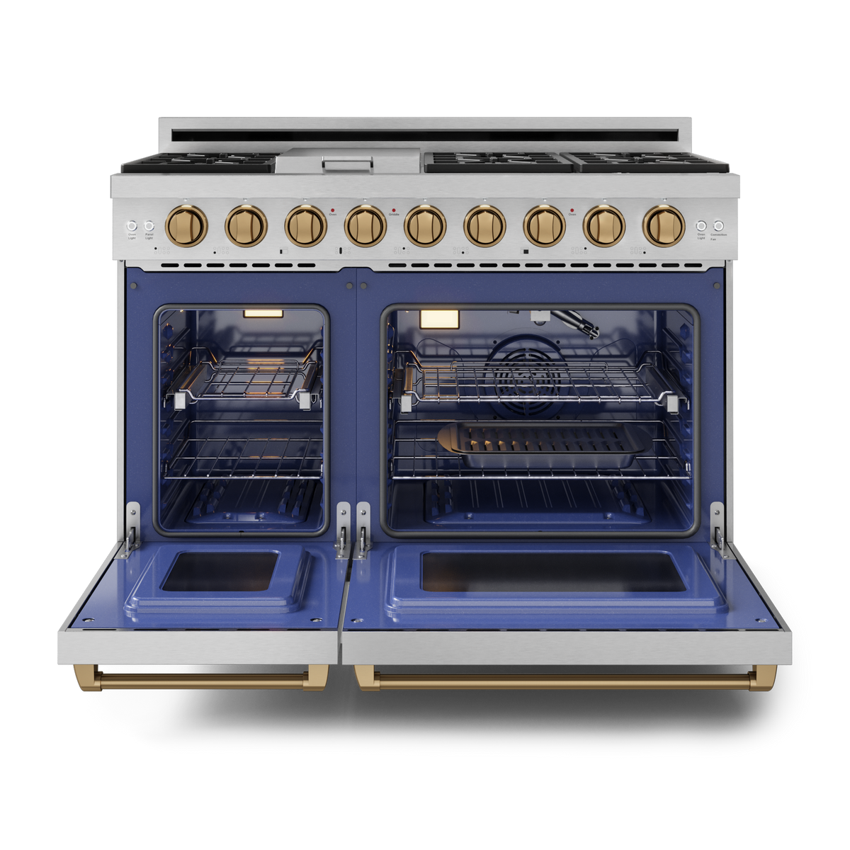 48-Inch Stainless Steel/Bronze Pro-Style Gas Range | Gordon Ramsay