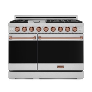 48 Inch Professional Gas Range with Pro-Style Knobs in Stainless Steel/Rose Gold | Gordon Ramsay Series