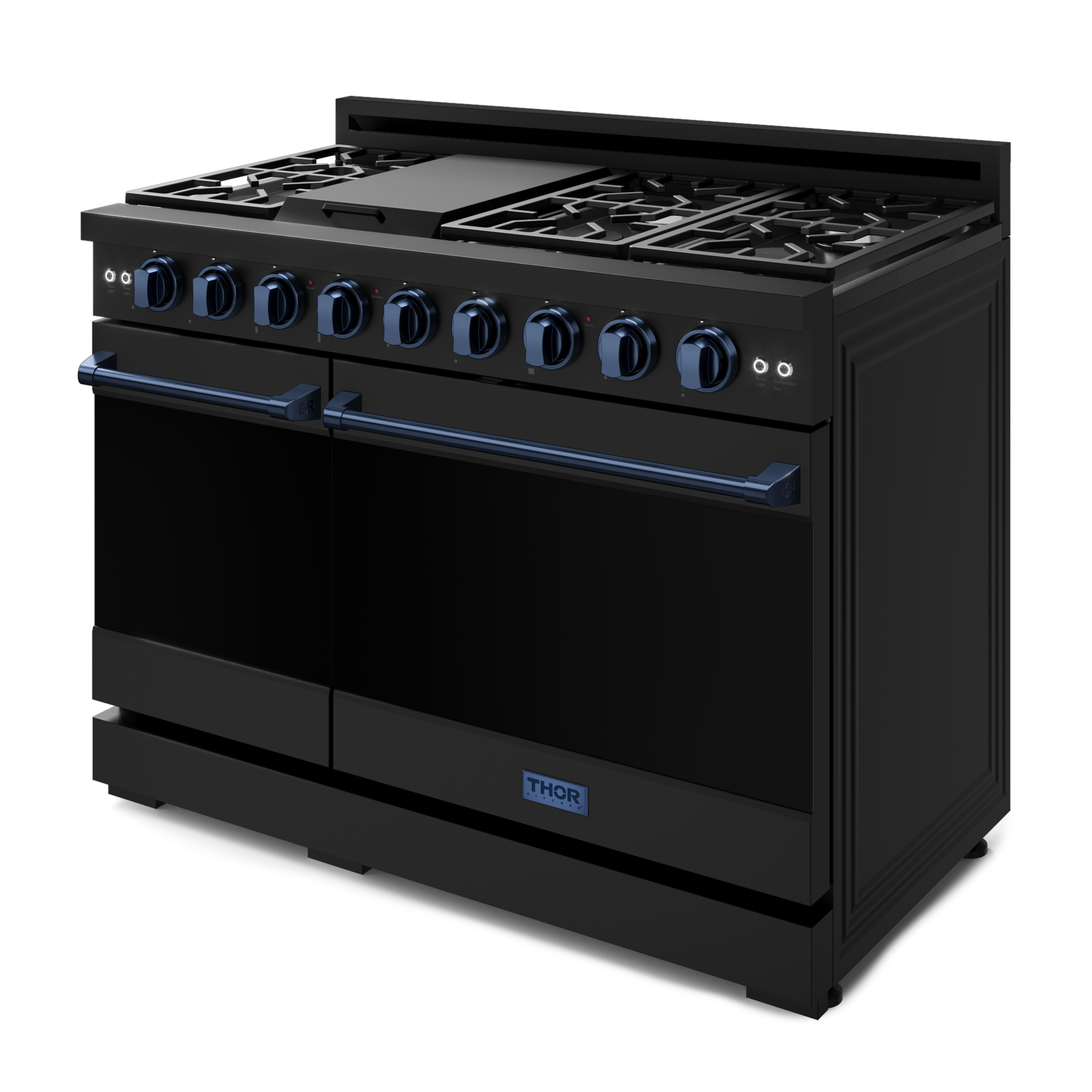 48 Inch Professional Gas Range with Pro-Style Knobs in Black/Blue | Gordon Ramsay Series - RSG48EB-BLU