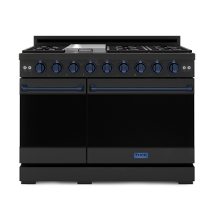 48 Inch Professional LP Range with Pro-Style Knobs in Black/Navy Blue| Gordon Ramsay Series