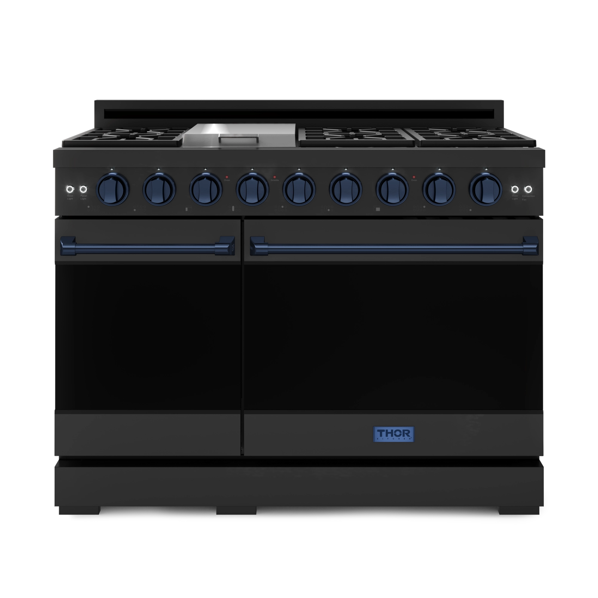 48 Inch Professional Gas Range with Pro-Style Knobs in Black/Blue | Gordon Ramsay Series - RSG48EB-BLU