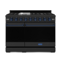 48 Inch Professional Gas Range with Pro-Style Knobs in Black/Blue | Gordon Ramsay Series