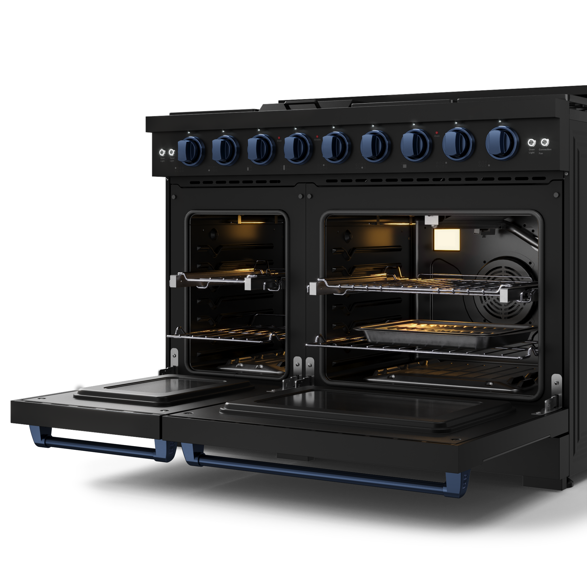 48 Inch Professional Gas Range with Pro-Style Knobs in Black/Blue | Gordon Ramsay Series - RSG48EB-BLU