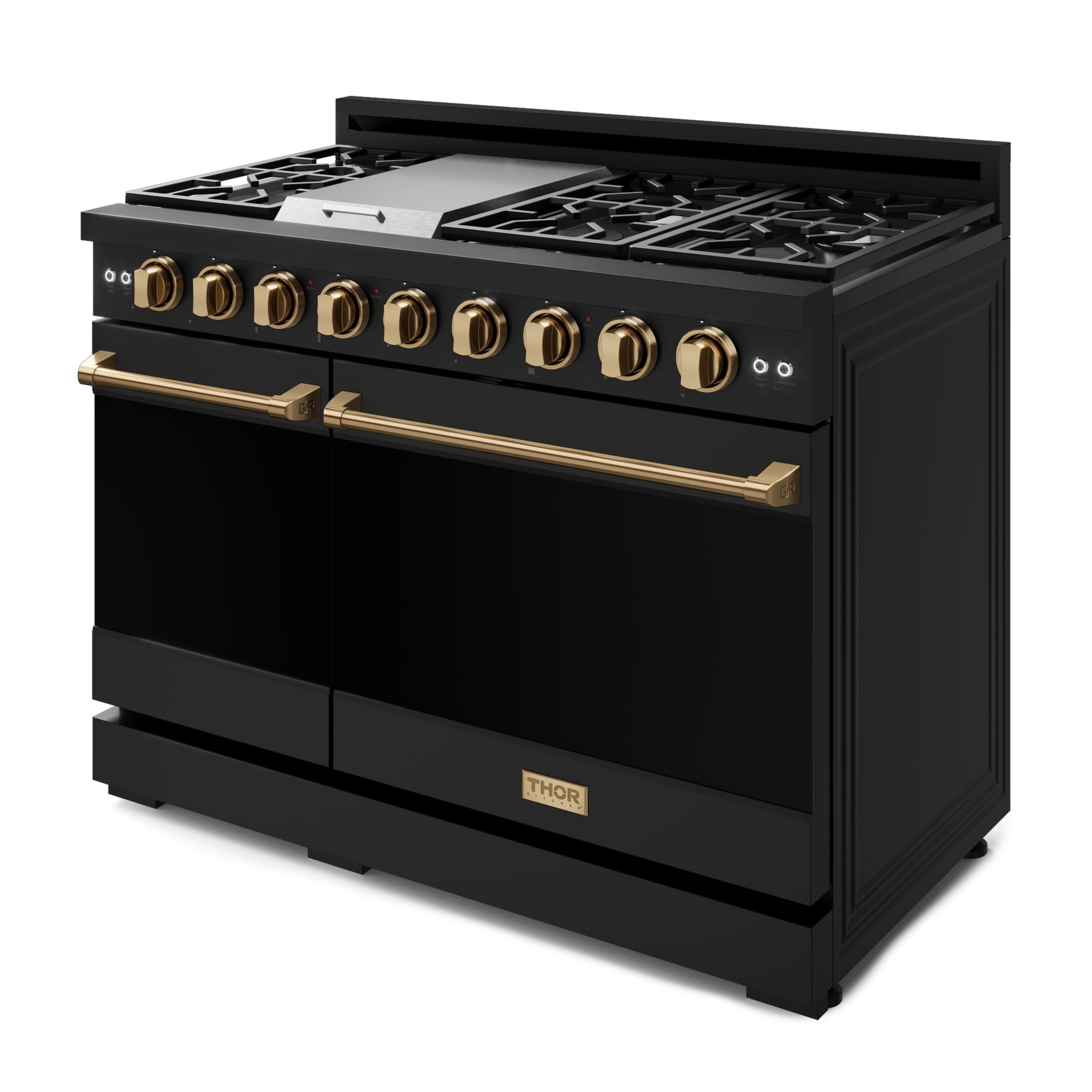 48 Inch Professional LP Range with Pro-Style Knobs in Black/Bronze | Gordon Ramsay Series