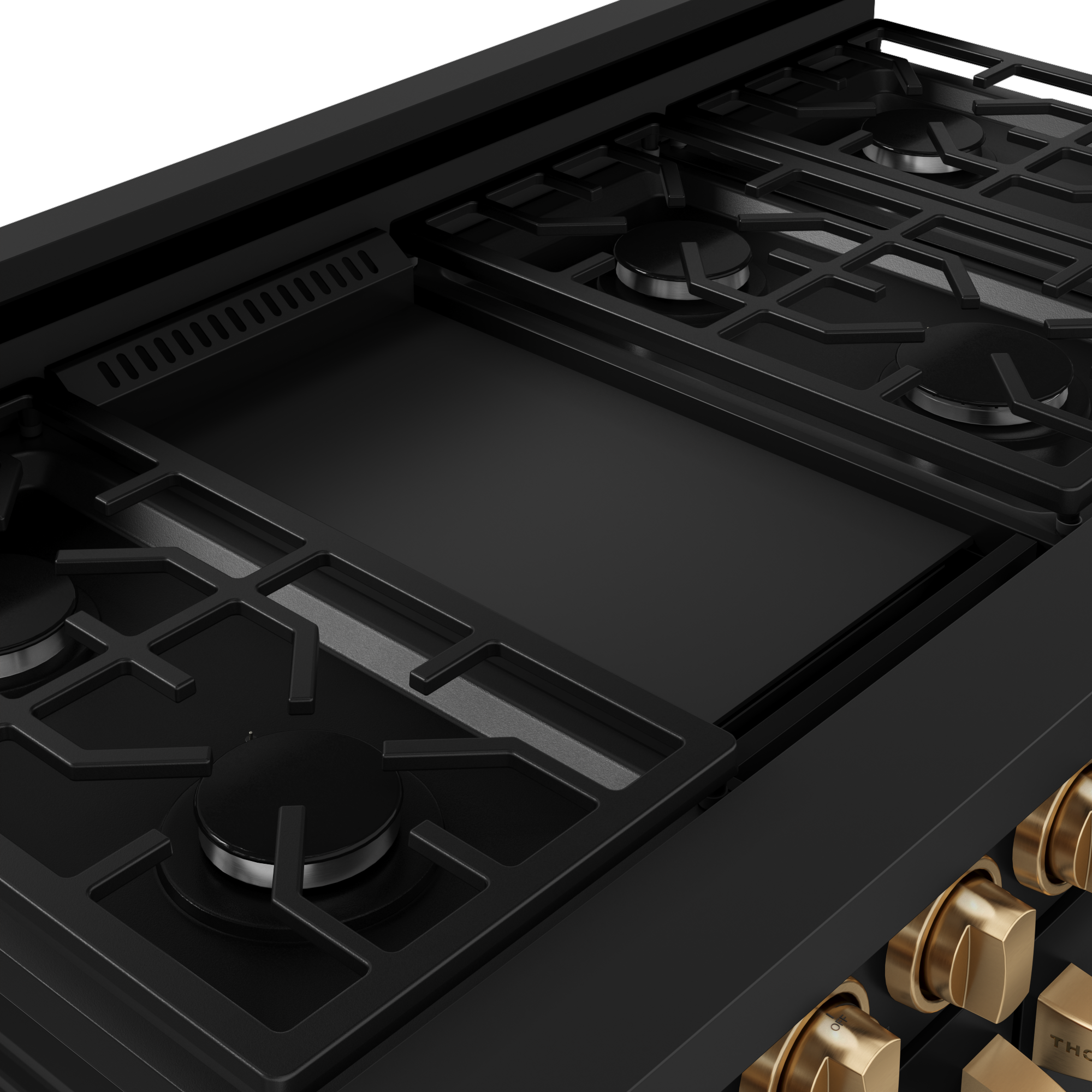 48 Inch Professional Gas Range with Pro-Style Knobs in Black/Bronze | Gordon Ramsay Series - RSG48EB-BRZ