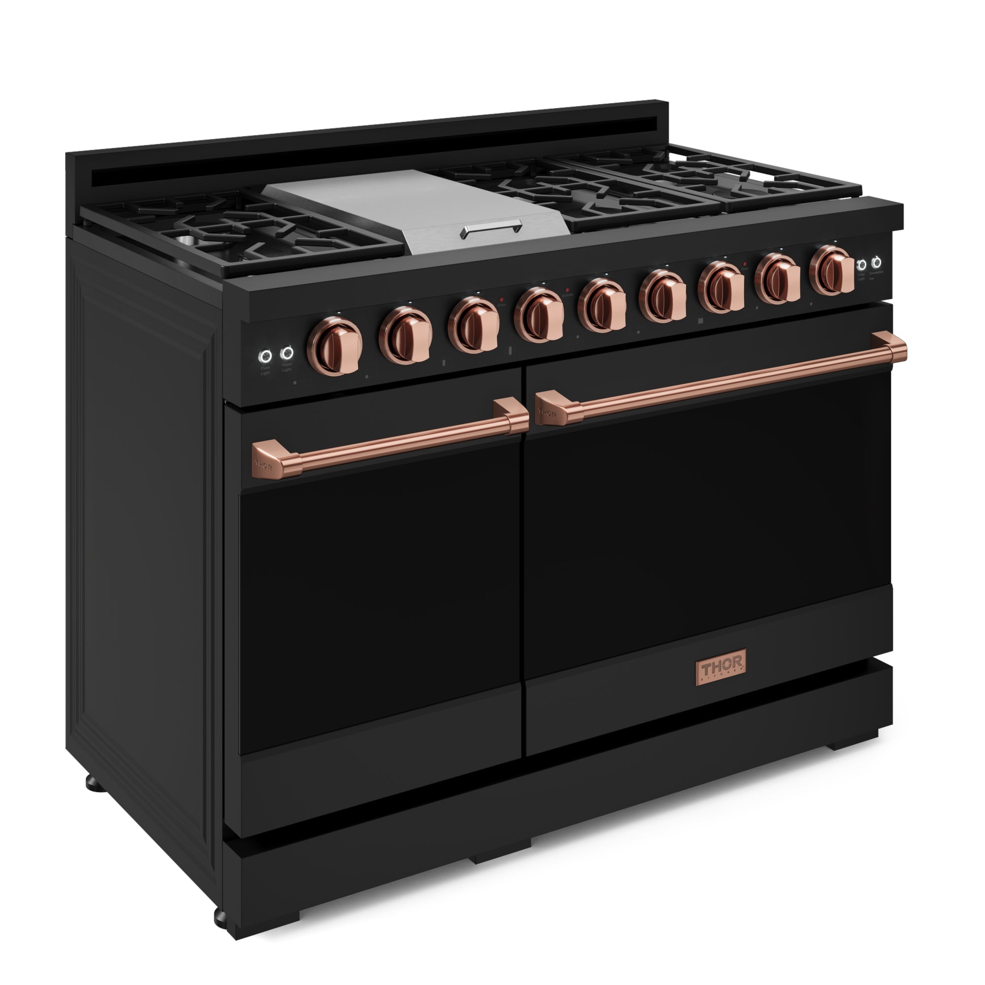 48 Inch Professional LP Range with Pro-Style Knobs in Black/Rose Gold | Gordon Ramsay Series