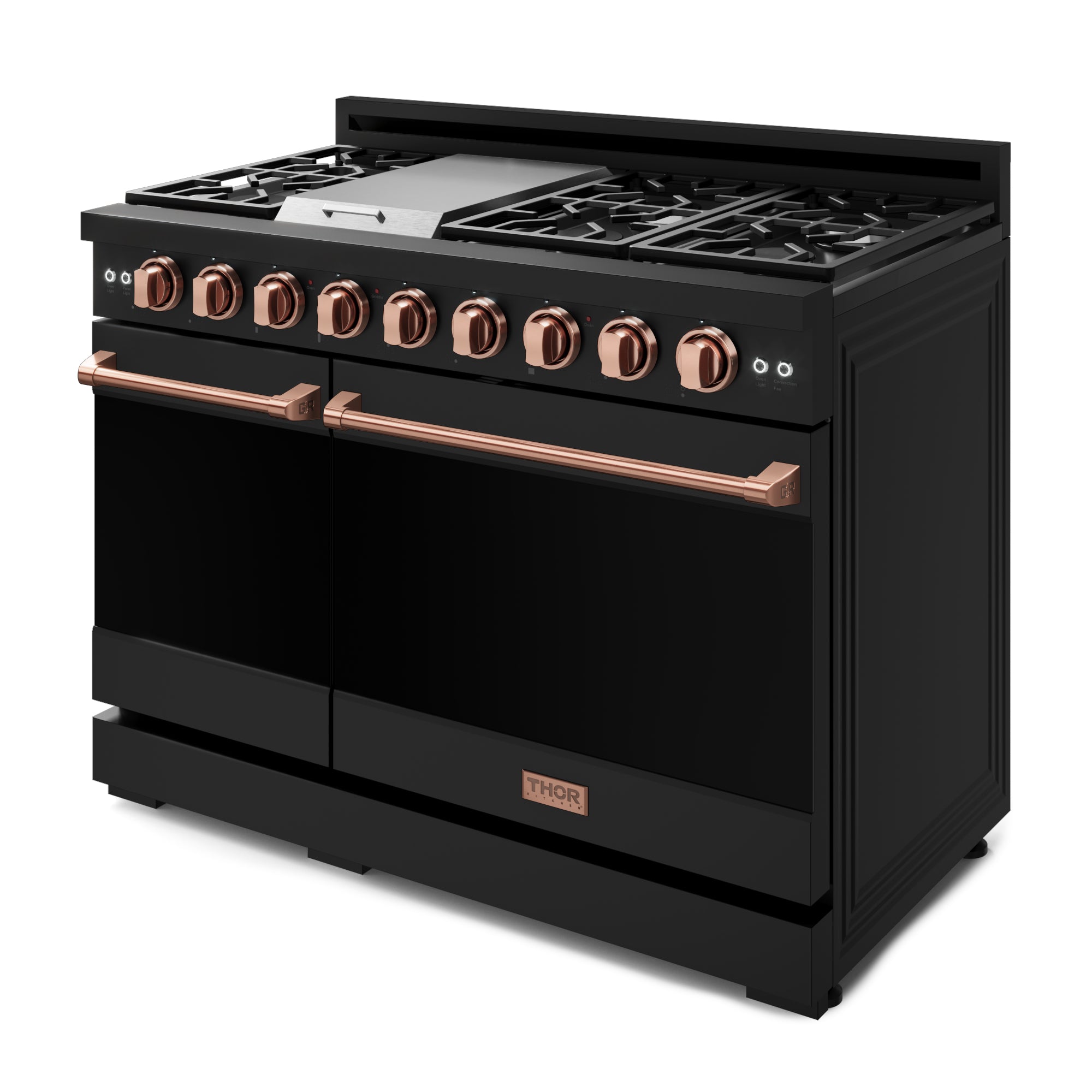 48 Inch Professional LP Range with Pro-Style Knobs in Black/Rose Gold | Gordon Ramsay Series