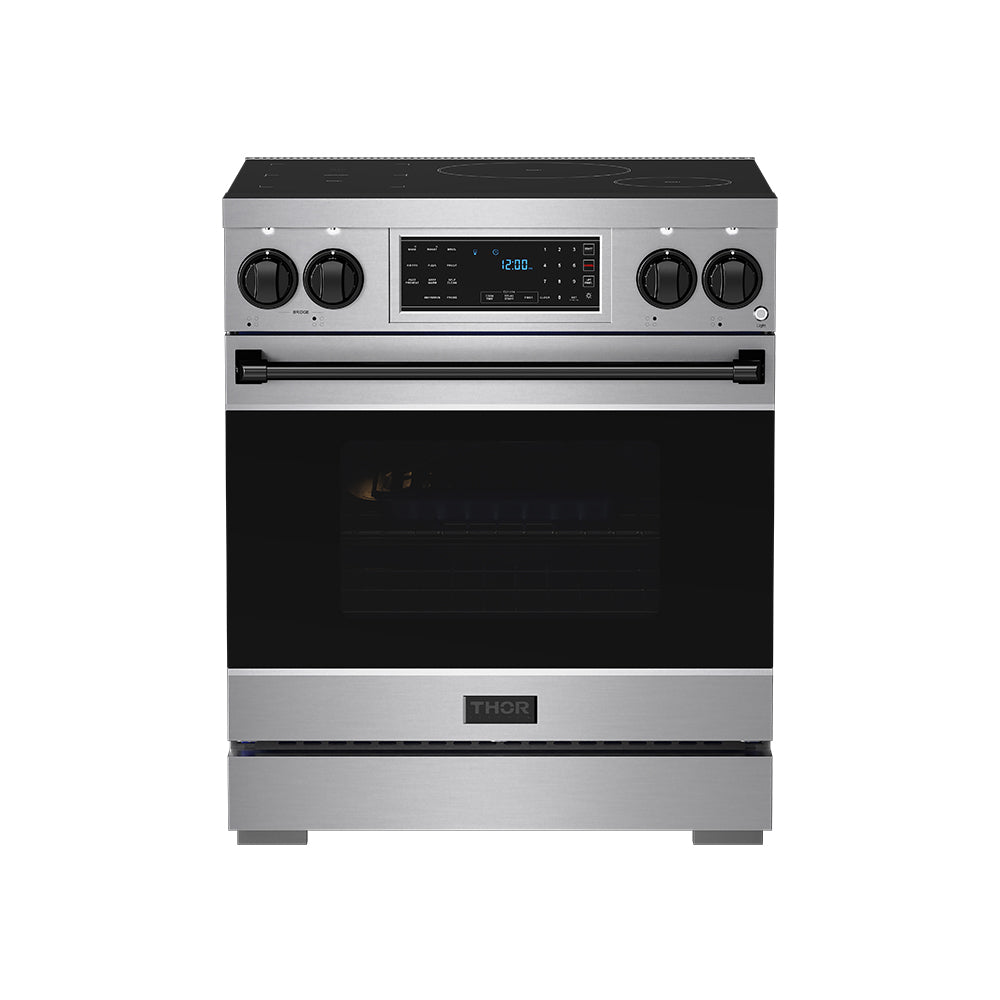 30 Inch Professional Induction Range with Tilt Panel Touch Control in Stainless Steel and Black | Gordon Ramsay Series