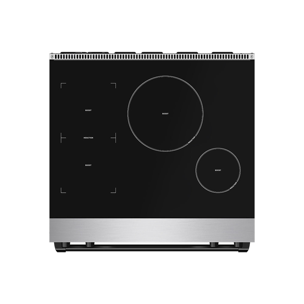 30 Inch Professional Induction Range with Tilt Panel Touch Control in Stainless Steel and Black | Gordon Ramsay Series