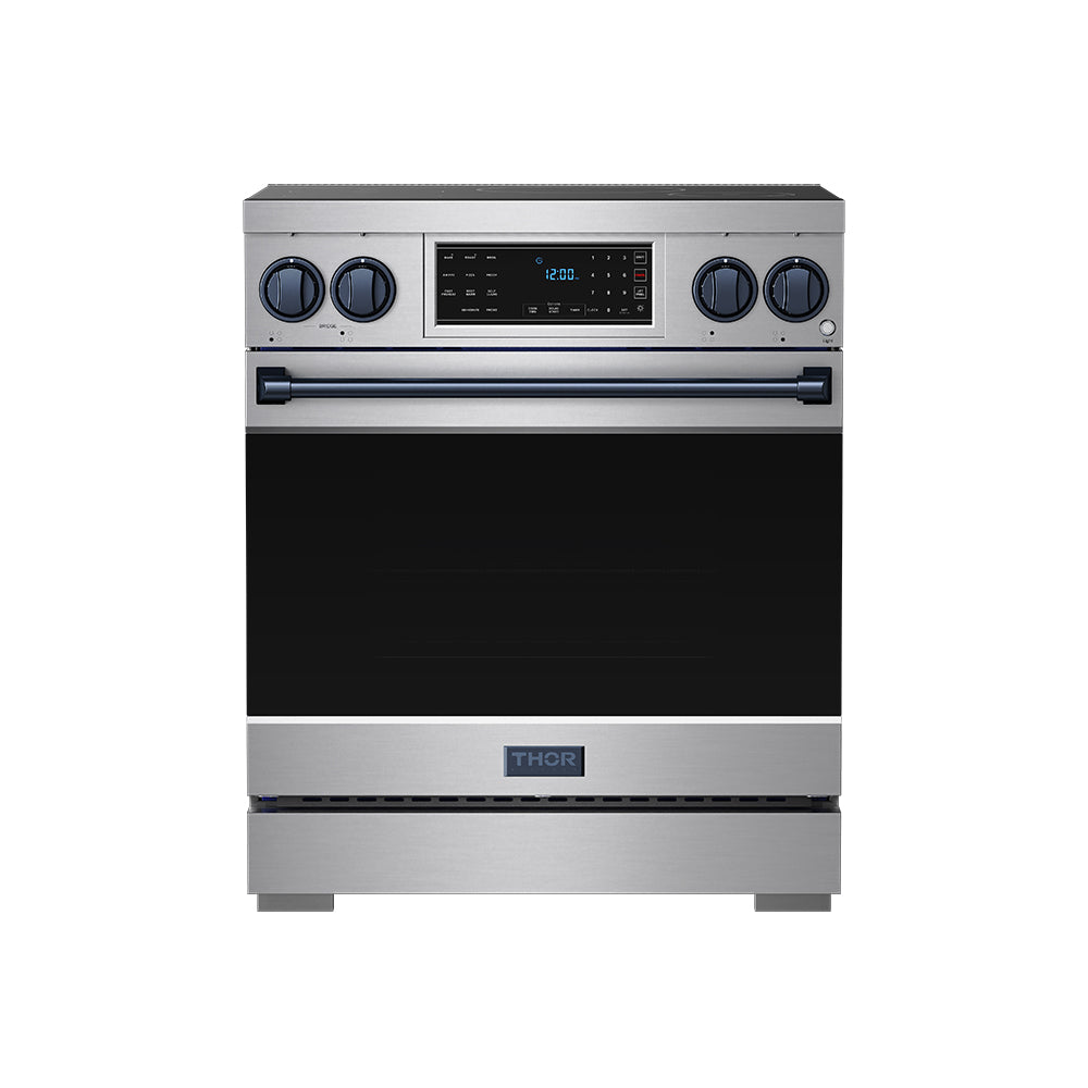 30 Inch Professional Induction Range with Tilt Panel Touch Control in Stainless Steel and Blue | Gordon Ramsay Series