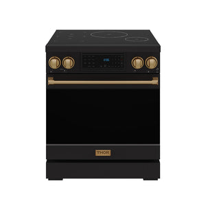 30 Inch Professional Induction Range with Tilt Panel Touch Control in Black and Bronze | Gordon Ramsay Series