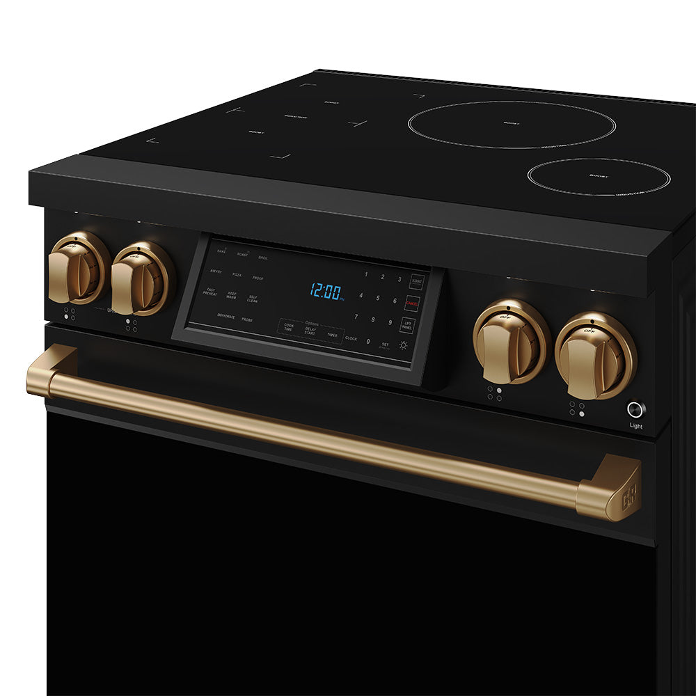 30 Inch Professional Induction Range with Tilt Panel Touch Control in Black and Bronze | Gordon Ramsay Series