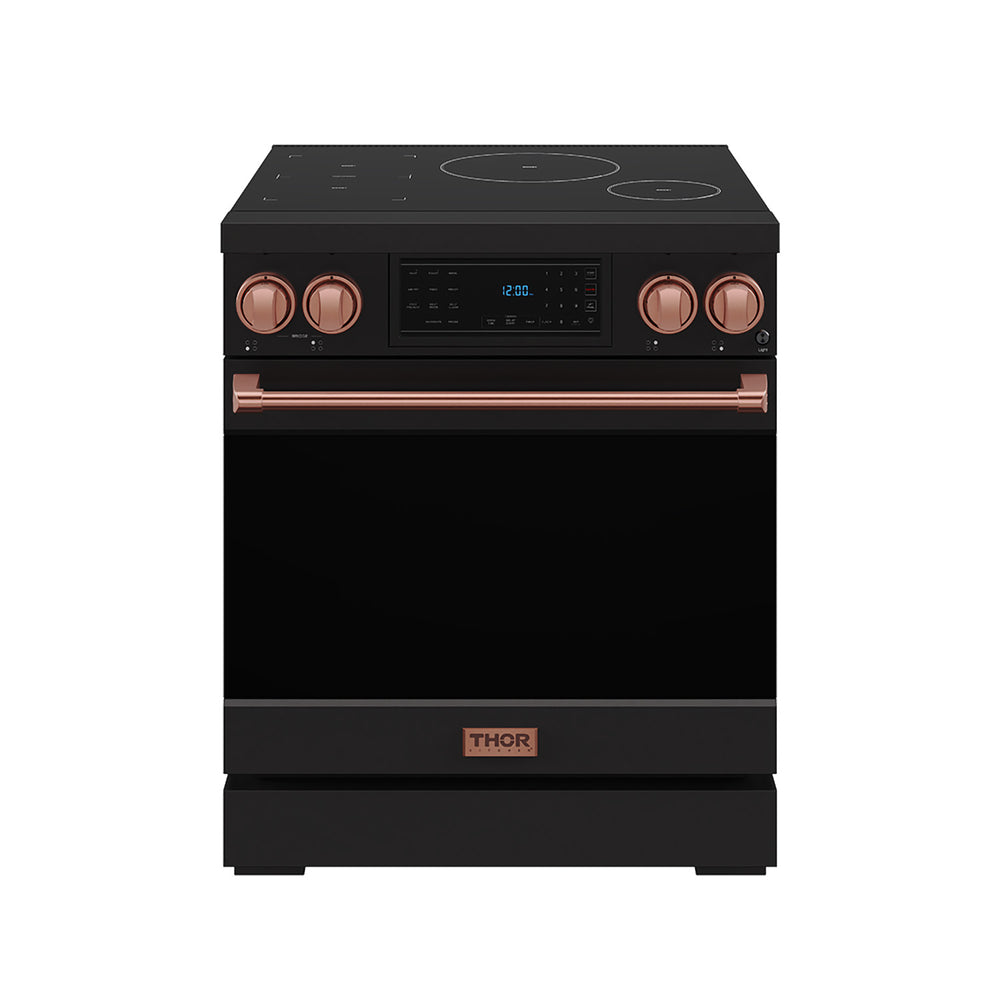 Rose Rise Range Buy 30 Inch Pro-Style Induction Range in Black/Rose Gold (RSI30B-RSG ...