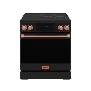 30 Inch Professional Induction Range with Tilt Panel Touch Control in Black and Rose Gold | Gordon Ramsay Series