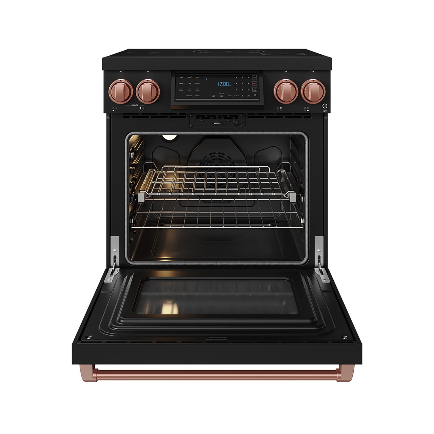 30 Inch Professional Induction Range with Tilt Panel Touch Control in Black and Rose Gold | Gordon Ramsay Series