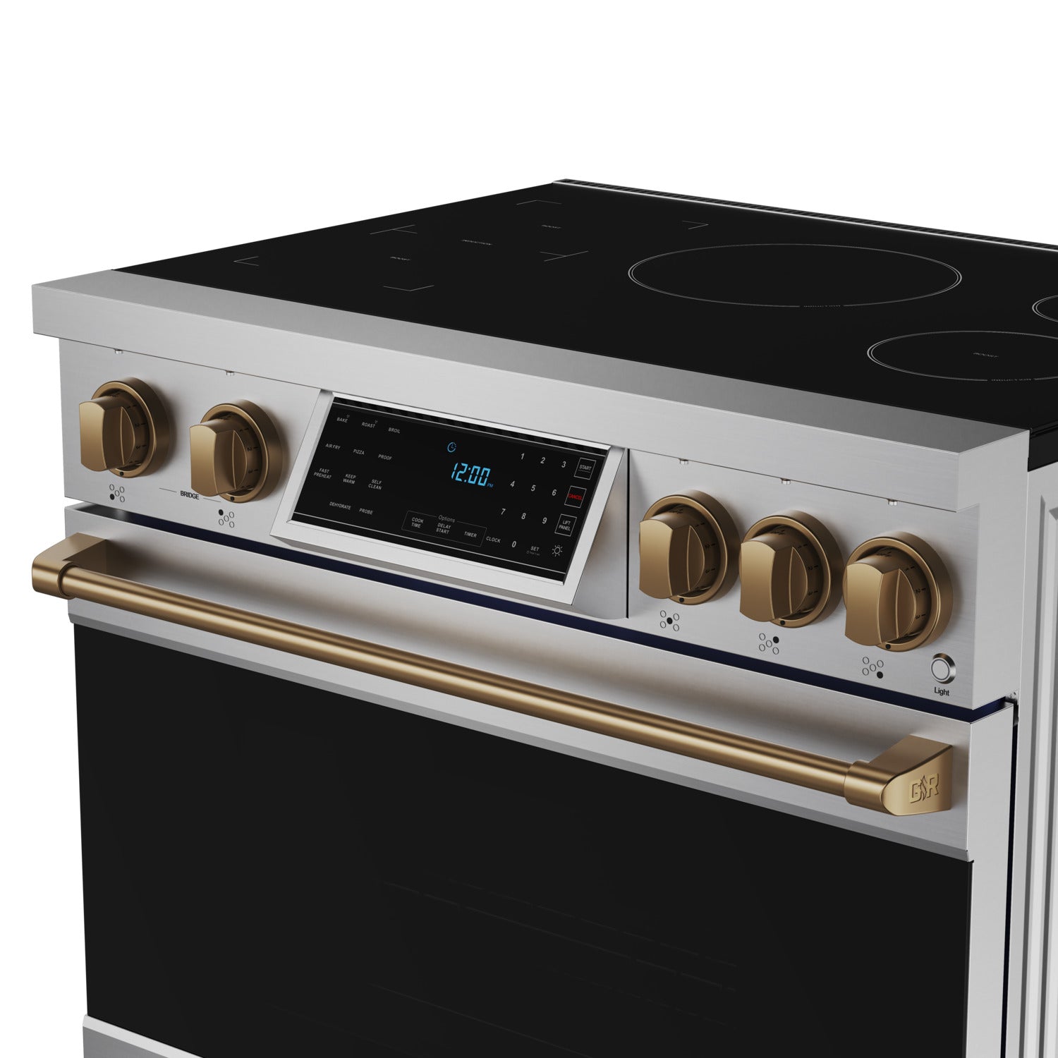 36 Inch Professional Induction Range with Tilt Panel Touch Control in Stainless Steel and Bronze | Gordon Ramsay Series