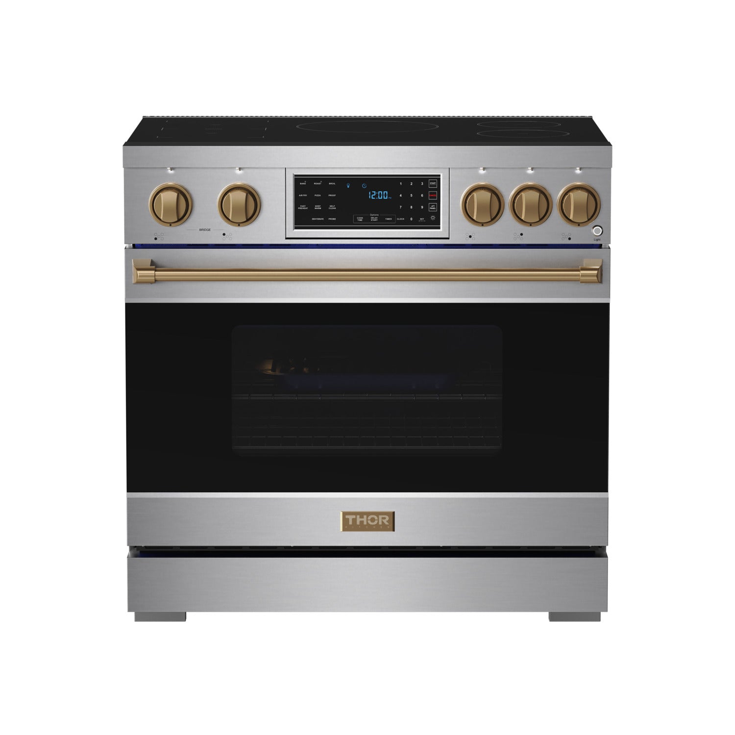 36 Inch Professional Induction Range with Tilt Panel Touch Control in Stainless Steel and Bronze | Gordon Ramsay Series