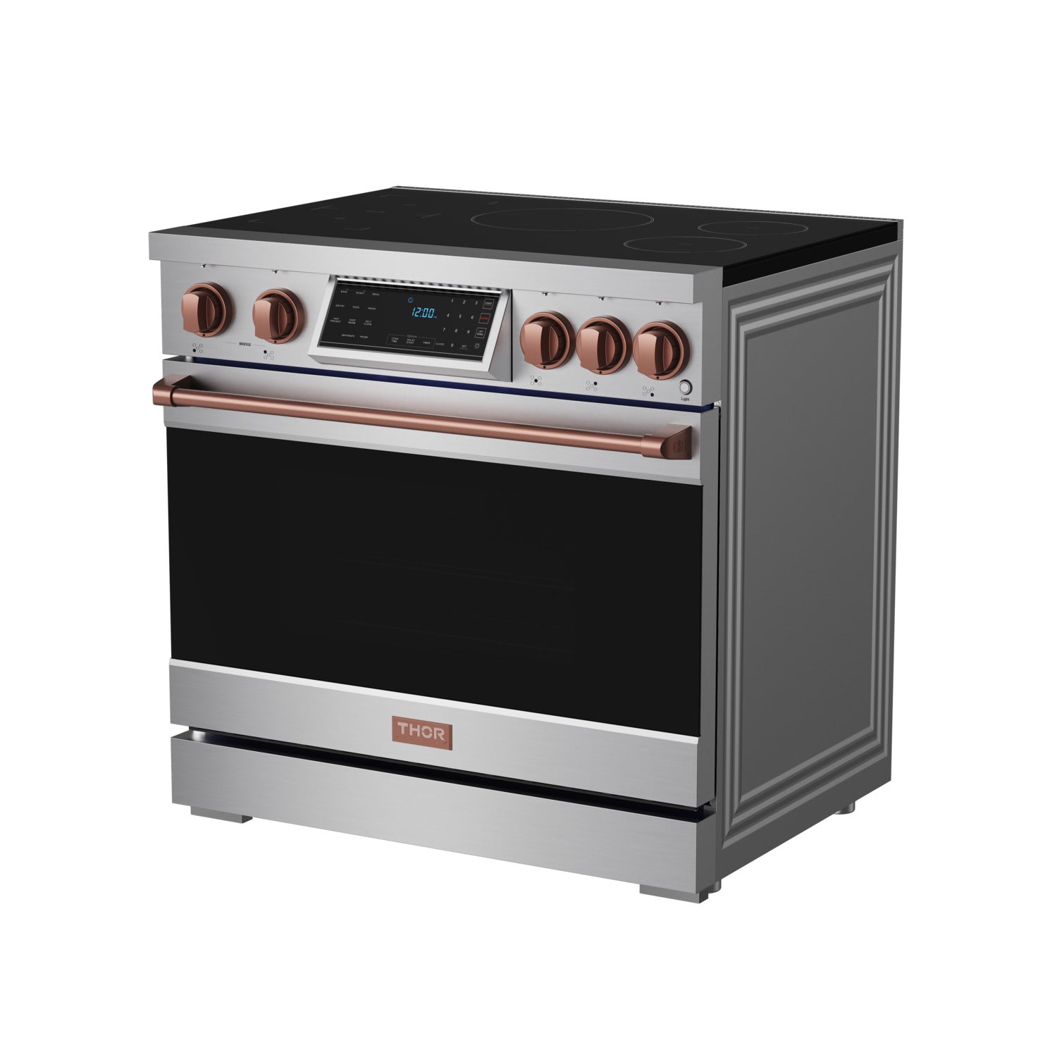 36 Inch Professional Induction Range with Tilt Panel Touch Control in Stainless Steel and Rose Gold | Gordon Ramsay Series