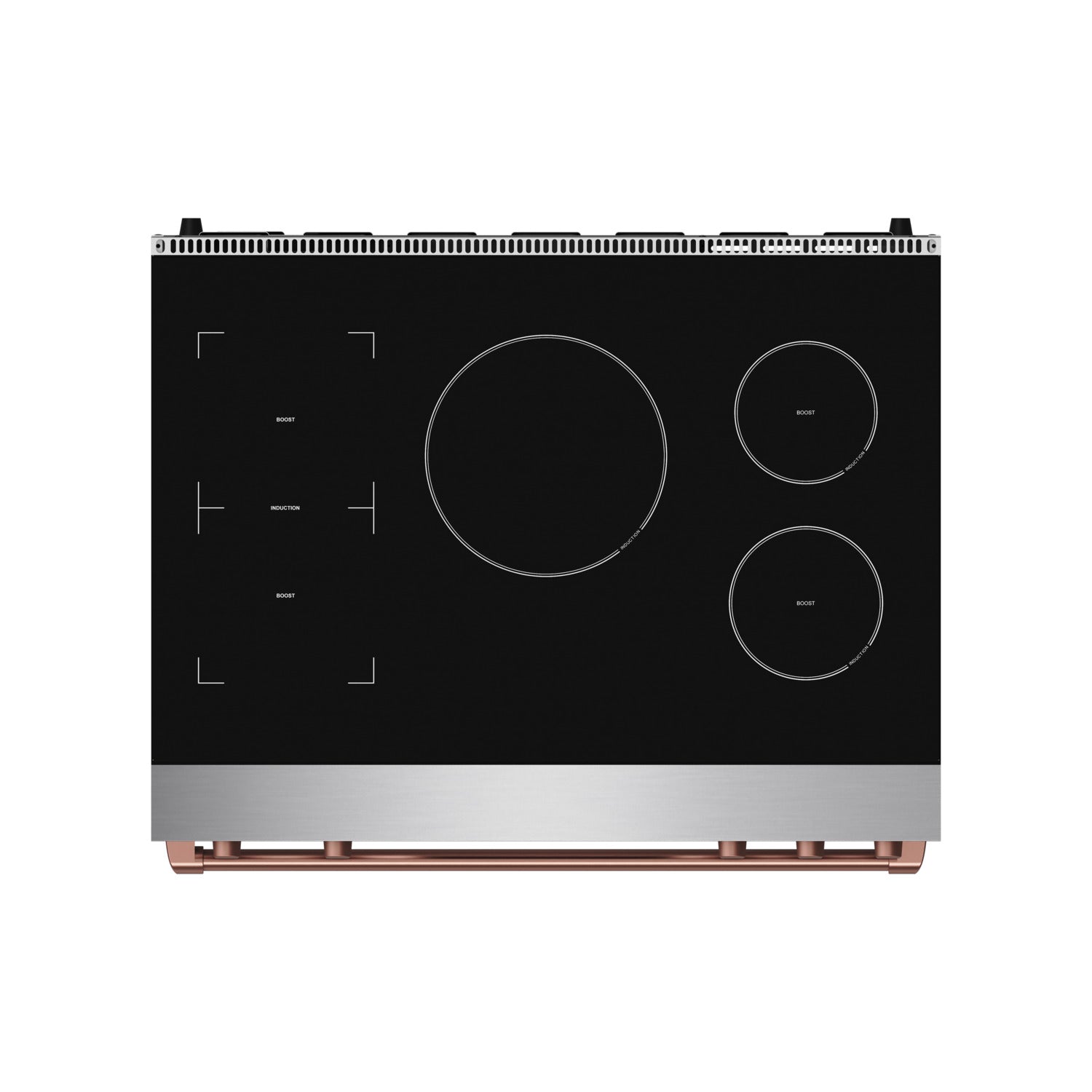 36 Inch Professional Induction Range with Tilt Panel Touch Control in Stainless Steel and Rose Gold | Gordon Ramsay Series