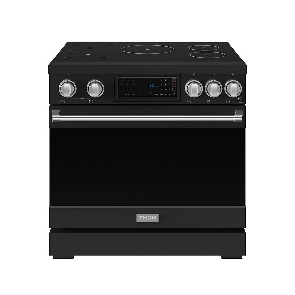 36 Inch Professional Induction Range with Tilt Panel Touch Control in Black and Stainless Steel | Gordon Ramsay Series