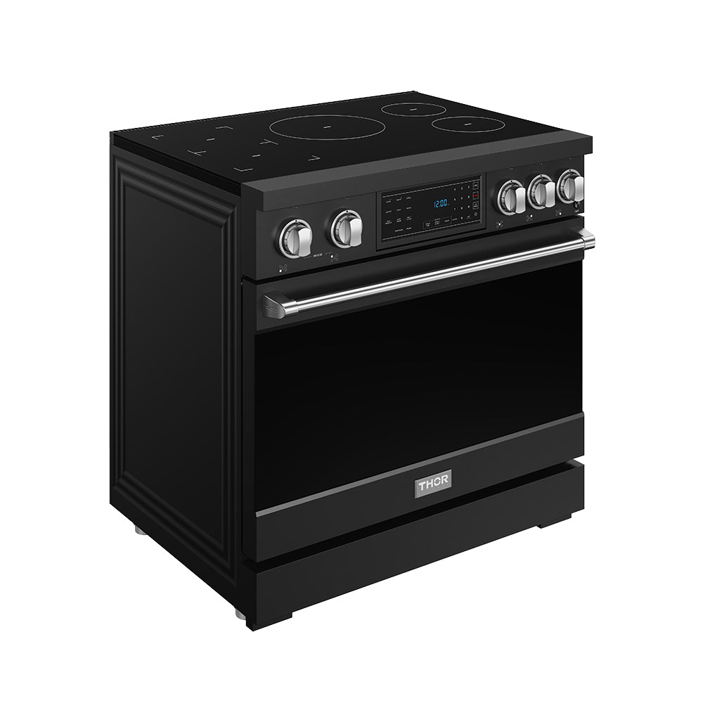 36 Inch Professional Induction Range with Tilt Panel Touch Control in Black and Stainless Steel | Gordon Ramsay Series